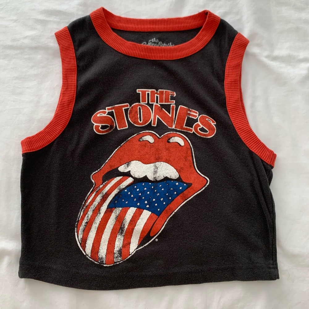 Rolling Stones Crop Tank Top